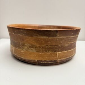 Vintage BARIBOCRAFT Teak & Maple Wood Salad Bowl Made in Canada